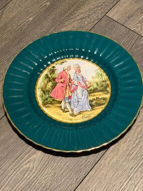 Vintage Royal Victoria Wade England M. Langbroek Amsterdam Courting Couple Plate